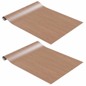 vidaXL selvkl&aelig;bende m&oslash;belfolie 2 stk. 500x90 cm PVC lyst egetr&aelig;