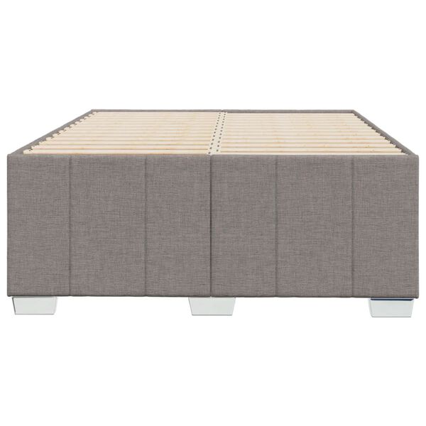 vidaXL Sengeramme uden madras Taupe 120x200 cm Stof
