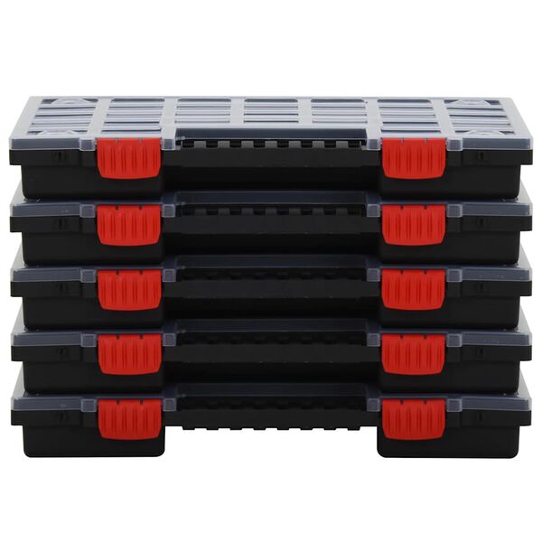 vidaXL sortimentbokse 5 stk. 40x30x5 cm polypropylen