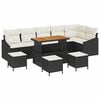 vidaXL Havesofa S&aelig;t 10 stk. 8-Antal s&aelig;der Sort Poly rattan