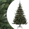 vidaXL Kunstigt juletr&aelig; med julekugle 180 cm 300 LED'er Varm hvid