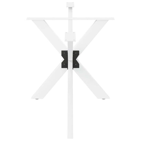 vidaXL spisebordben edderkopformet hvid 150x78x(72-73) cm st&aring;l