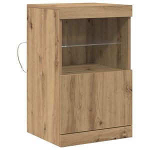 vidaXL LED Sideboard Artisan Egetr&aelig; 41 x 37 x 67 cm Konstrueret tr&aelig;