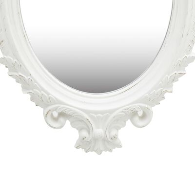 vidaXL vægspejl slotstil 56x76 cm hvid