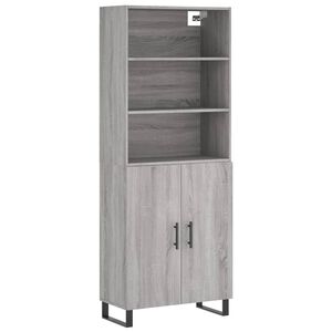 vidaXL h&oslash;jskab 69,5x34x180 cm konstrueret tr&aelig; gr&aring; sonoma-eg