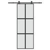 vidaXL skyded&oslash;r med hardwares&aelig;t 76x205 cm h&aelig;rdet glas og aluminium