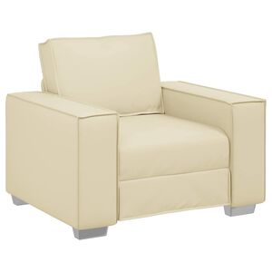 vidaXL Sofa Stol Creme 100 cm Faux l&aelig;der