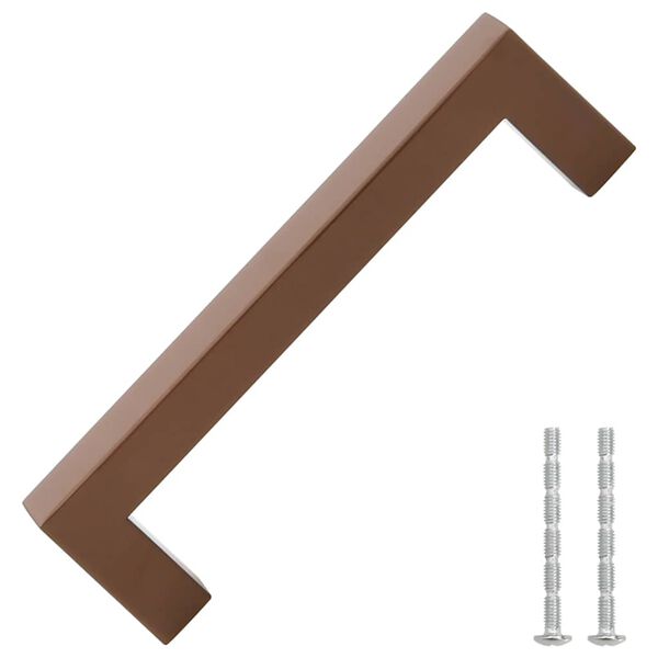 vidaXL skabsh&aring;ndtag 10 stk. 128 mm rustfrit st&aring;l bronzefarvet