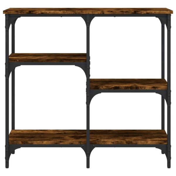 vidaXL konsolbord 80x29x75 cm konstrueret træ røget egetræsfarve