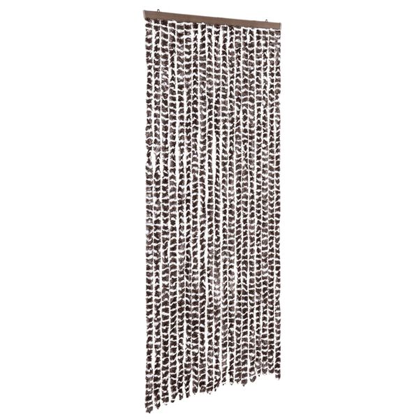 vidaXL insektgardin 56x185 cm chenille brun og hvid