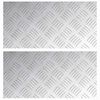 vidaXL Trappe Tread 2 stk. 40 x 20 cm S&oslash;lv Aluminium Rektangul&aelig;r