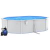 vidaXL swimmingpool med sandfilterpumpe 490x360x120 cm