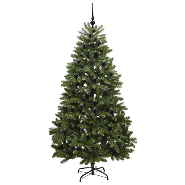 vidaXL Kunstigt juletr&aelig; med 300 LED'er Gr&oslash;n 210 cm PVC og metal