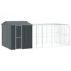 vidaXL Fuglebur Antracit 635 x 304 x 247 cm Galvaniseret st&aring;l