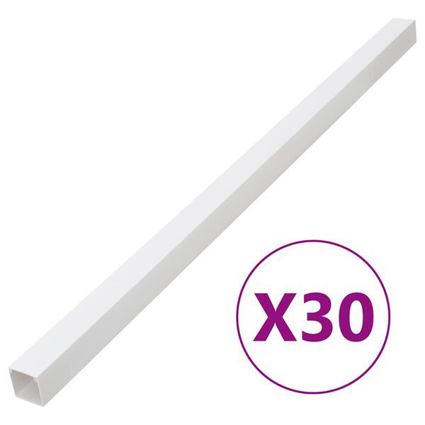 vidaXL kabelkanaler 33x33 mm 30 m PVC