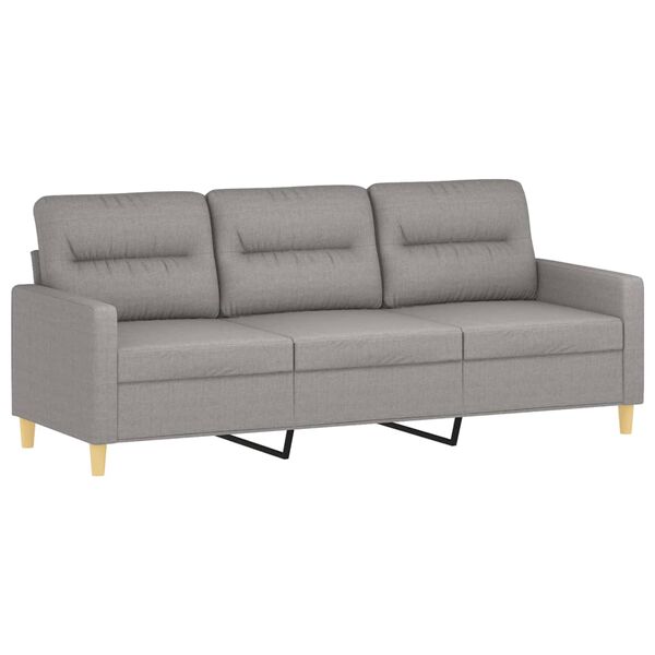 vidaXL 3-personers sofa 180 cm stof lysegr&aring;