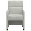 vidaXL Spisebordsstole med hjul 2 pcs Lysegrå 58 x 65 x 98 cm Fløjl