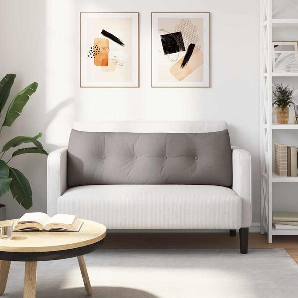 vidaXL Rygpude Gr&aring;brun 140 x 24 x 50 cm Stof