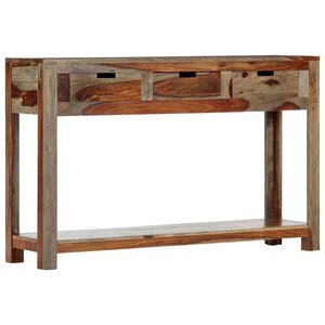 vidaXL konsolbord med 3 skuffer 120x30x75 cm massivt akacietr&aelig;