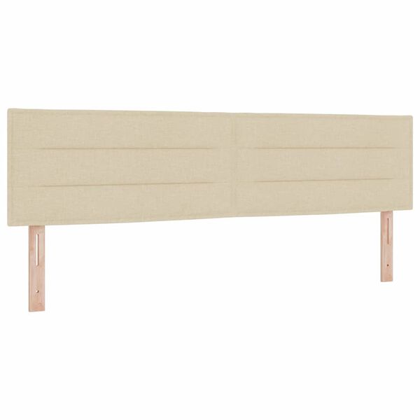 vidaXL Box spring seng med madras Creme 180 x 200 cm Stof