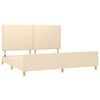 vidaXL sengeramme uden madras 200x200 cm stof cremefarvet