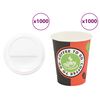 vidaXL kaffekopper af papir med l&aring;g 1000 stk. 8oz 240ml