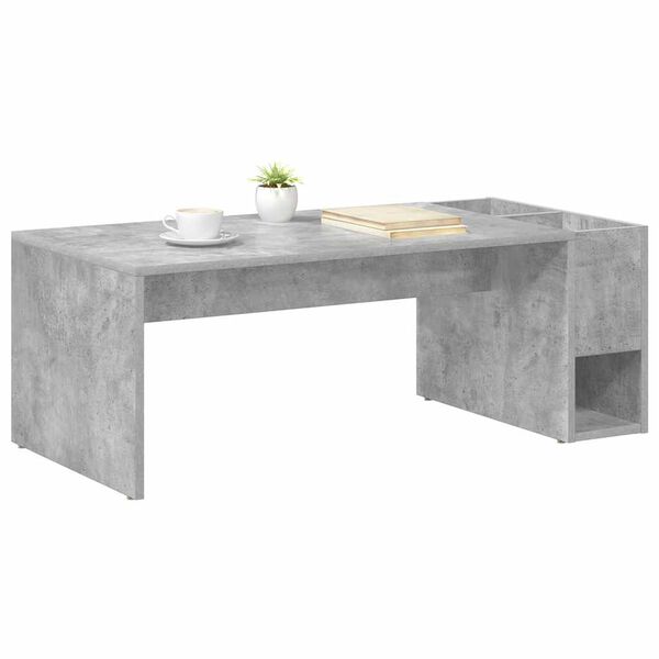 vidaXL Sofabord Beton Gr&aring; 101,5 x 50 x 37 cm Konstrueret tr&aelig;