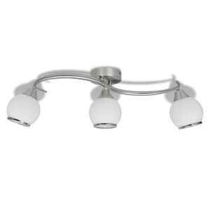 Loftslampe med glassk&aelig;rme b&oslash;lget 3 E14 p&aelig;rer
