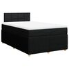 vidaXL kontinentalseng med madras 120x200 cm stof sort