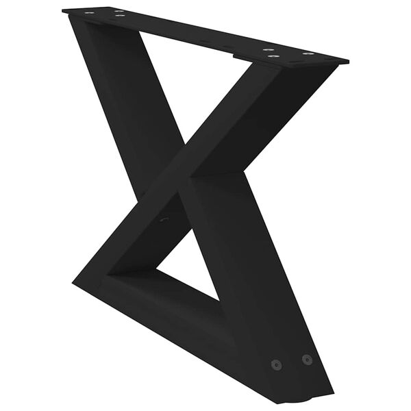 vidaXL sofabordsben 2 stk. sort 60 x (30-31,3) cm st&aring;l