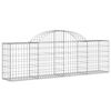 vidaXL buet gabionkurv 200x30x60/80 cm galvaniseret jern