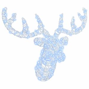 vidaXL Rensdyr hoved Kold hvid 68 x 36.5 x 62.5 cm Akryl