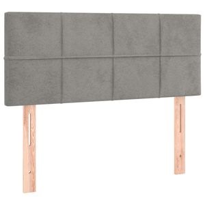 vidaXL sengegavl 80x5x78/88 cm fl&oslash;jl lysegr&aring;