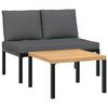vidaXL sofas&aelig;t til haven 2 dele med hynder aluminium sort