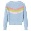 Sweater til børn str. 128 strikket blå