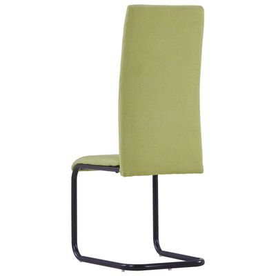 vidaXL spisebordsstole med cantilever 6 stk. stof grøn