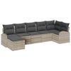 vidaXL Havesofa S&aelig;t 7 stk. Lysegr&aring; [Syntetisk]: Poly Rattan