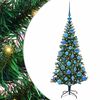 vidaXL Kunstig Forbelyst Juletr&aelig; med stativ Gr&oslash;n 120 cm PVC og metal