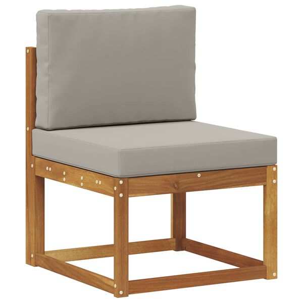 vidaXL Udend&oslash;rs sofagruppe 6 pcs Naturlig og Lys Gr&aring; Massivt Akacietr&aelig;