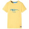 T-shirt til b&oslash;rn str. 104 okkergul