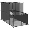 vidaXL lille dyrebur 142x74x93 cm PP og st&aring;l sort
