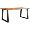 vidaXL spisebord med naturlig kant 180x90x75 cm massivt akacietr&aelig;