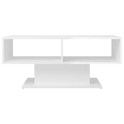 vidaXL sofabord 103,5x50x44,5 cm konstrueret træ hvid højglans