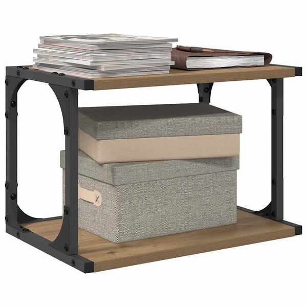 vidaXL Printerstand Artisan Egetr&aelig; 41 x 28 x 33,5 cm Konstrueret tr&aelig;