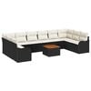 vidaXL Havesofa S&aelig;t med opbevaring 11 pcs Sort og Cream polyrattan