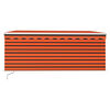 vidaXL markise m. gardin 3x2,5 m manuel betjening orange og brun