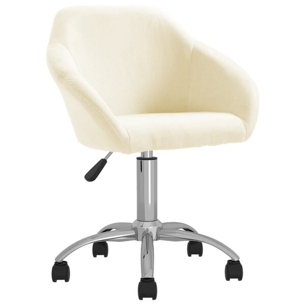 vidaXL drejelige spisebordsstole 4 stk. stof cremefarvet