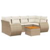vidaXL sofas&aelig;t til haven 7 dele med hynder polyrattan beige