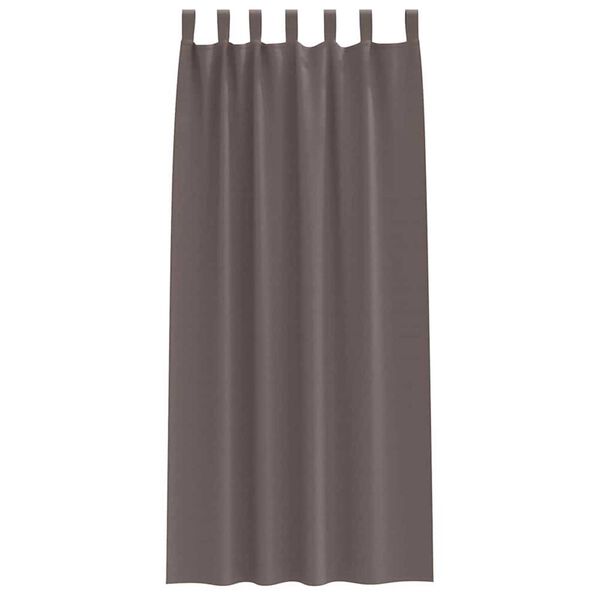 vidaXL M&oslash;rkl&aelig;gningsgardiner med ringe 2 pcs M&oslash;rk Brun 225 x 140 cm