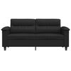 vidaXL 2-personers sofa 140 cm mikrofiberstof sort